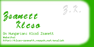 zsanett klcso business card